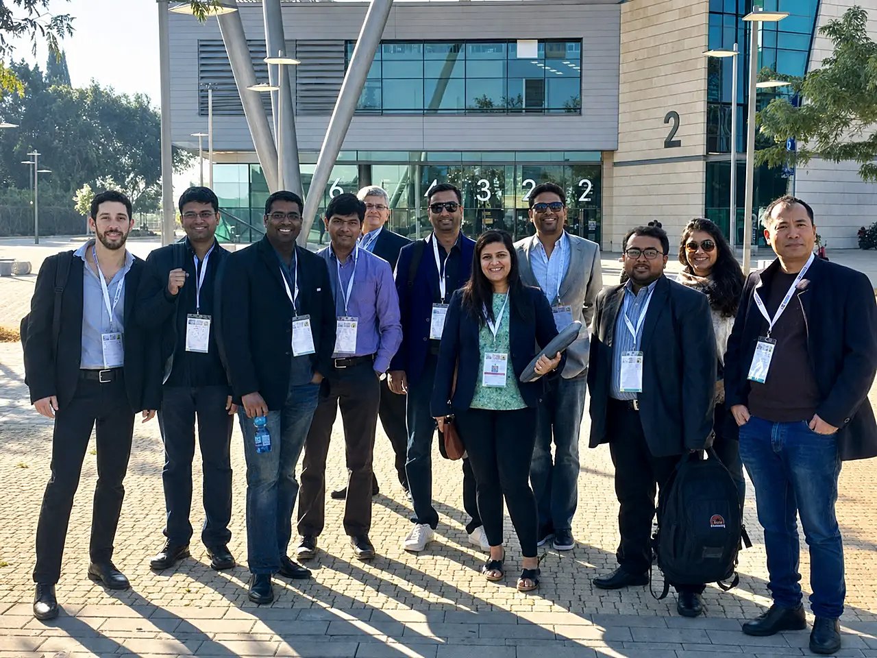 A delegation group in Israel