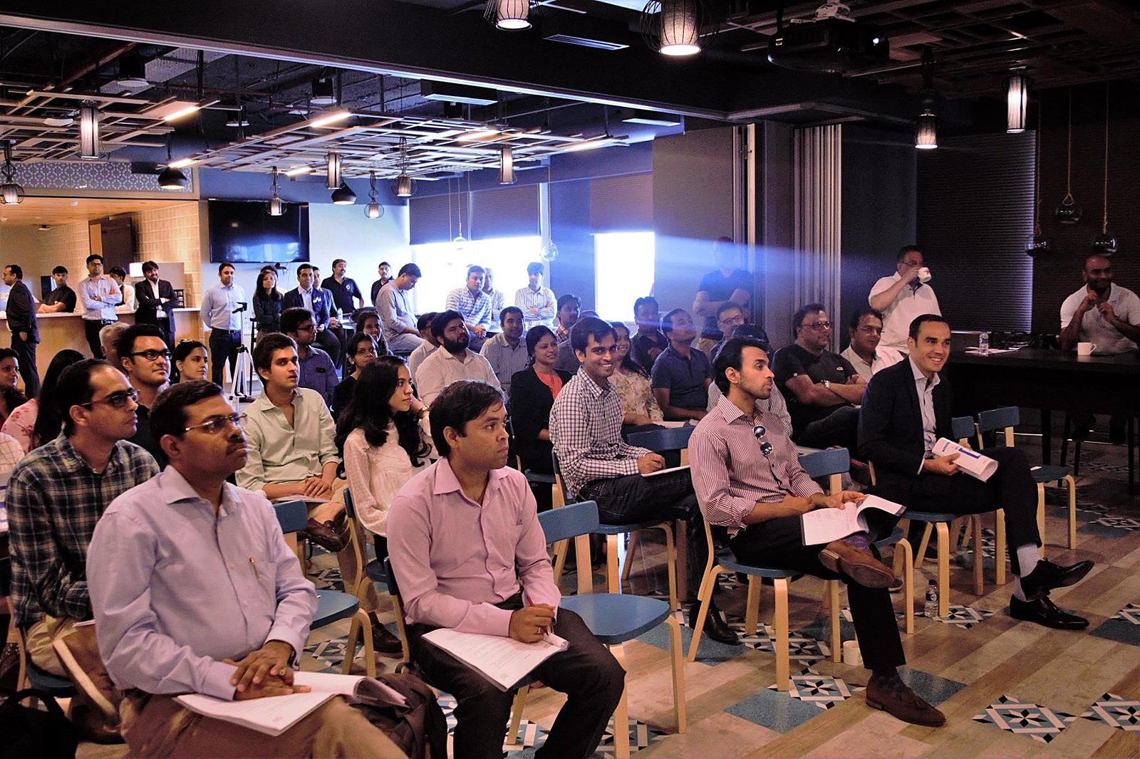 Leaders at a startup showcase session