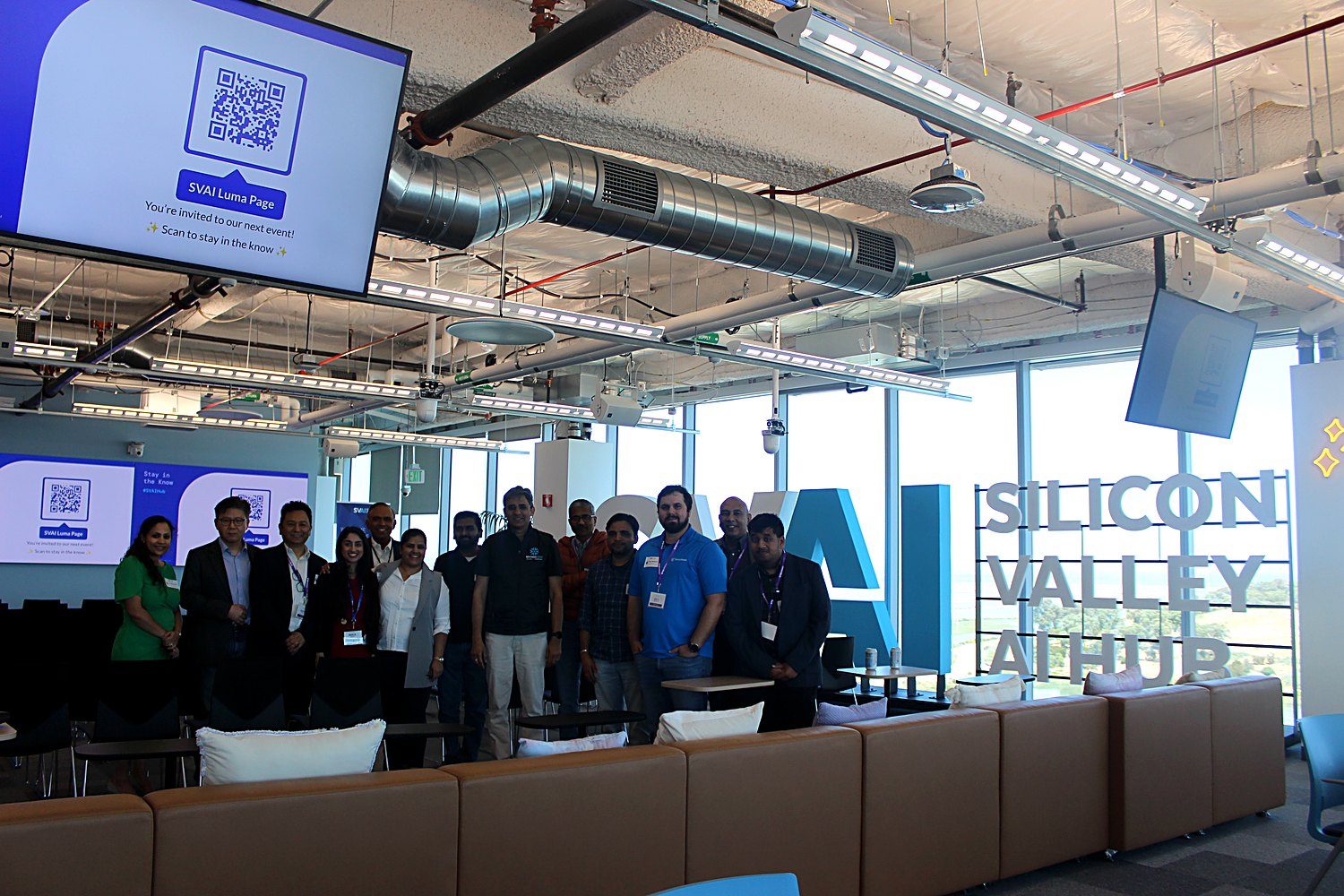 Delegation group at the SVAI Hub